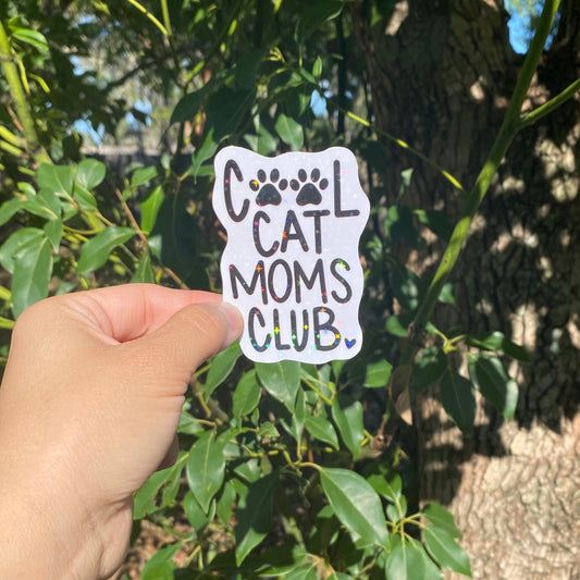 Cool Cat Moms Club Sticker
