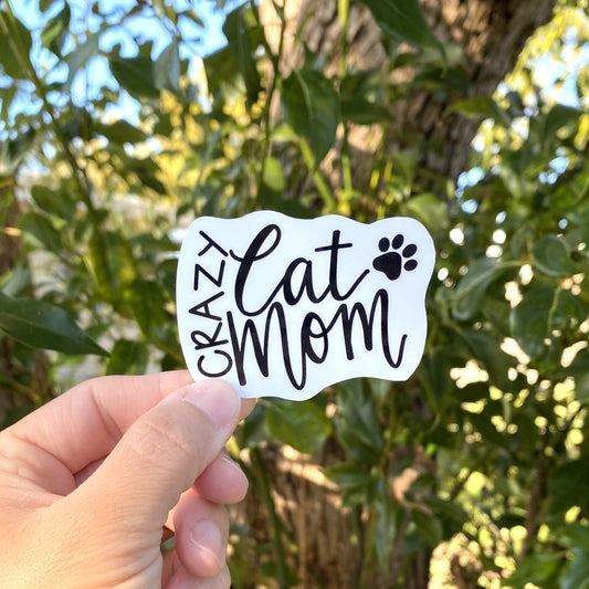 Crazy Cat Mom Sticker