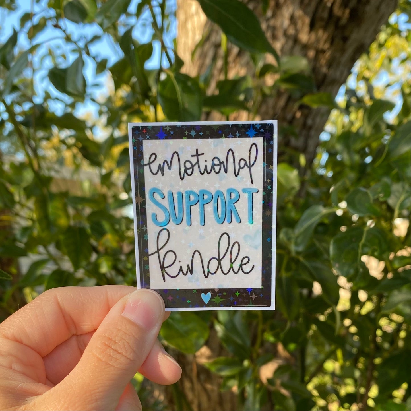 Emotional Support Kindle Sticker