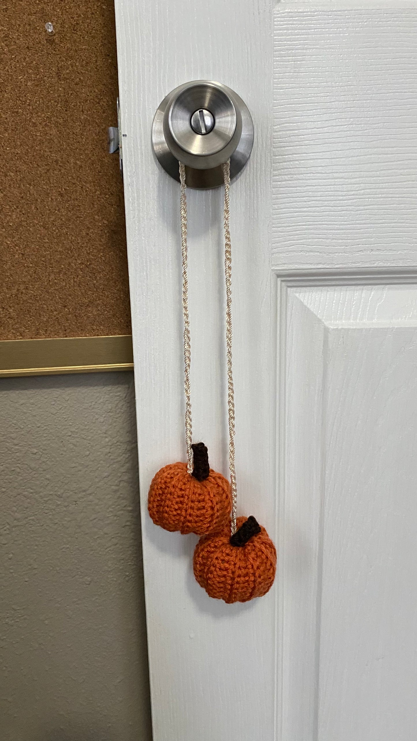 Crochet Mini Pumpkins Mirror/Door Hanger Decor