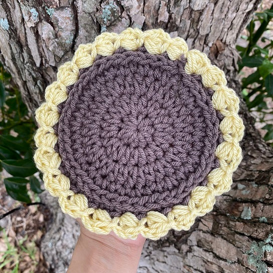 Crochet Floral Coaster - Set of 2