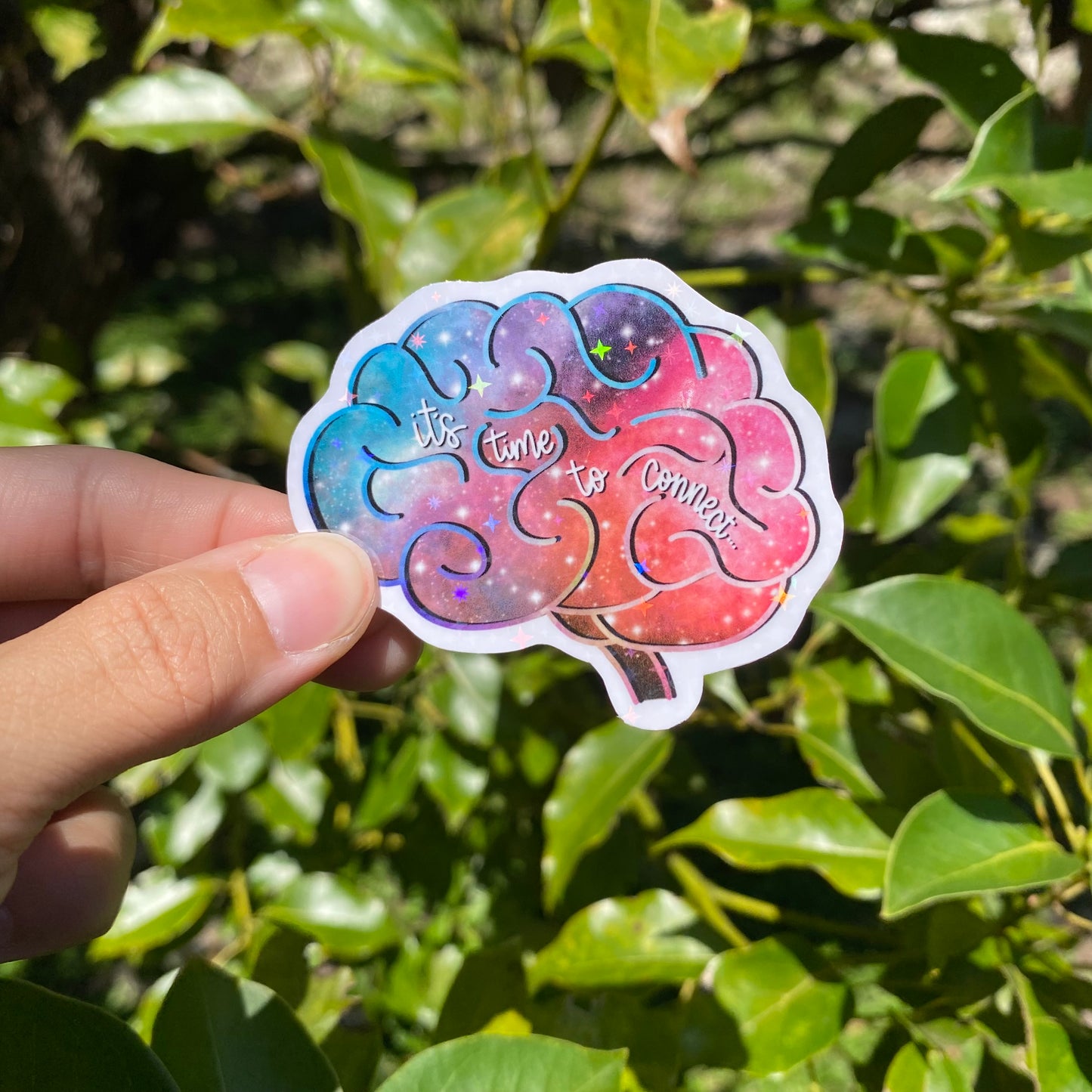 It's Time to Connect - Universe & Earth Sticker