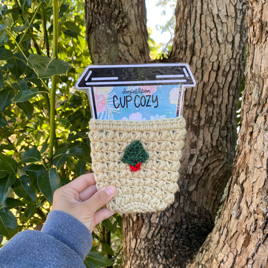 Christmas Tree Crochet Cup Cozy Sleeve