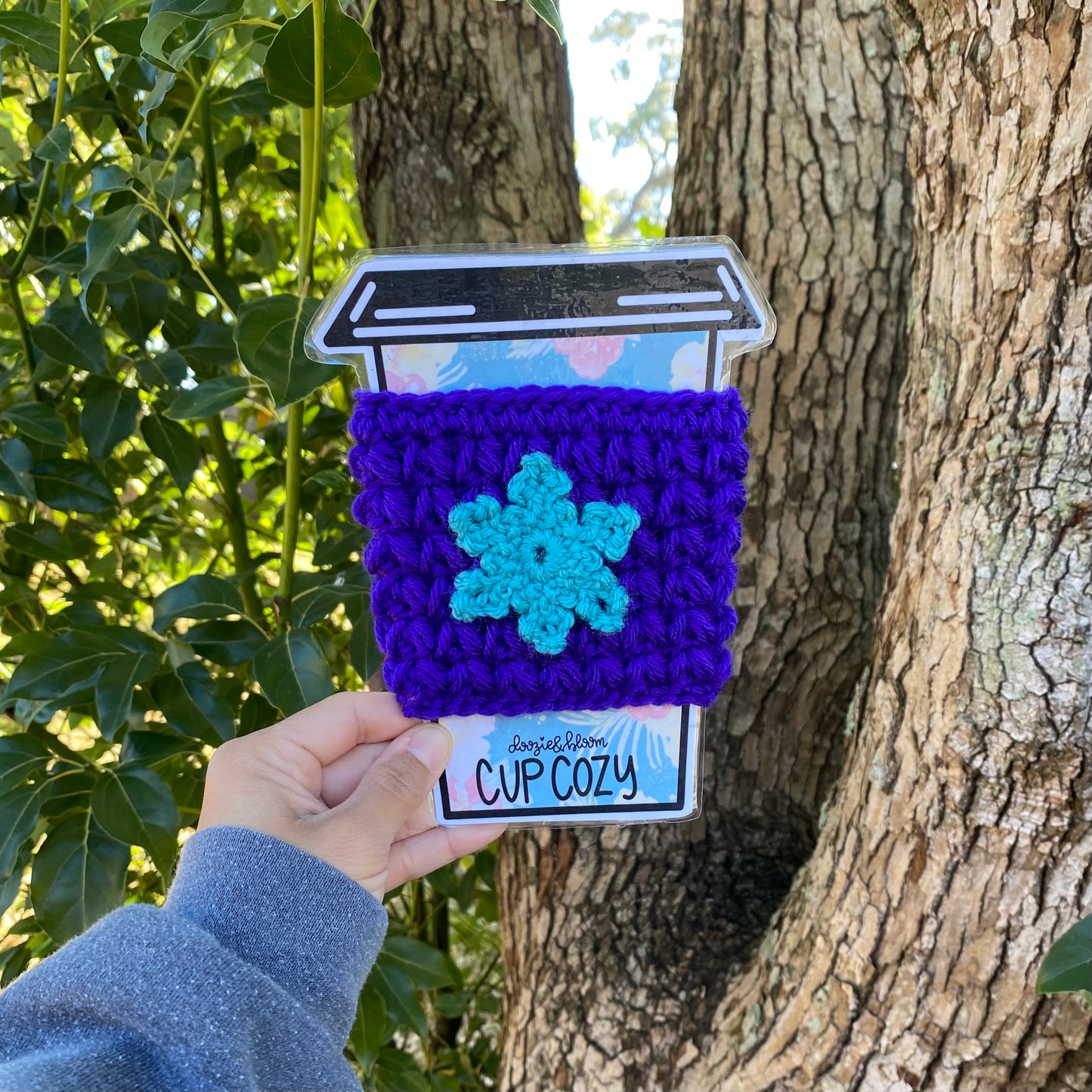 Snowflake Crochet Cup Cozy