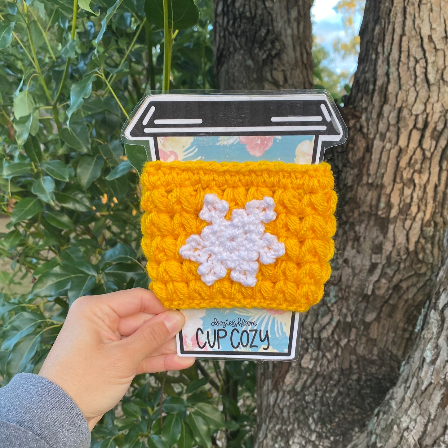 Snowflake Crochet Cup Cozy
