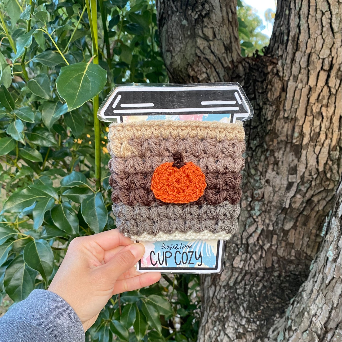 Fall Pumpkin Crochet Cup Cozy