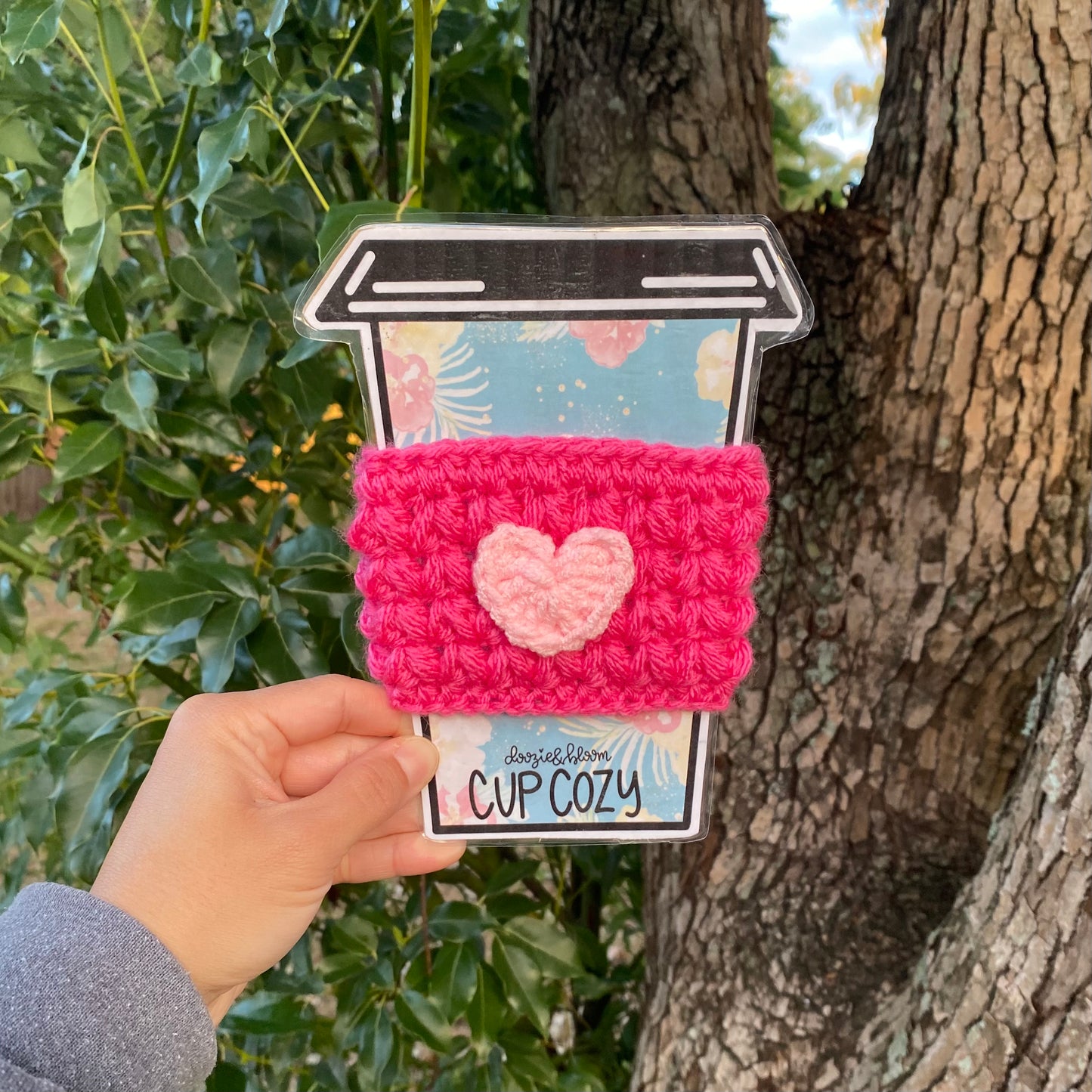 Heart Crochet Cup Cozy