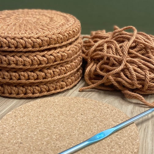 Crochet Cotton Coasters - Set of 4