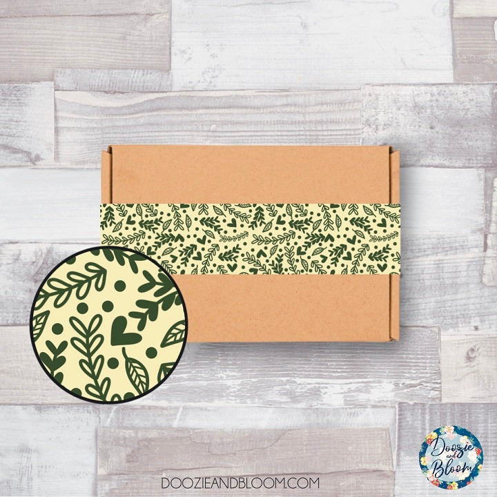 Yellow Foliage Doodle -  Stickermule Packaging Tape Design