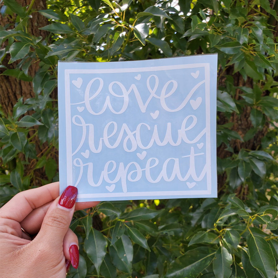 Love, Rescue, Repeat Decal